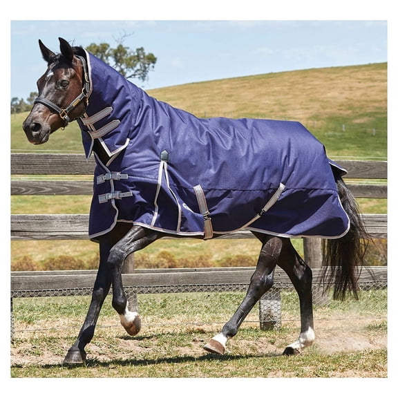 Weatherbeeta Comfitec Essential Combo Neck Blanket Medium Navy/Silver/Red 81"
