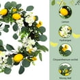 thumbnail image 7 of CreativeArrowy Plastic Flowers Branches Artificial Lemon Wreath Fake Friuts Cuttings Foam Garden Wedding Party Wall Window Home Decor, 7 of 7