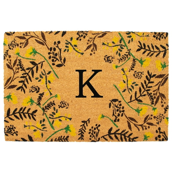 Lily Bliss Monogram Doormat, 24" x 36" (Letter K)