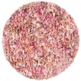 thumbnail image 3 of SAFAVIEH Rio Cassandra Confetti Polyester Shag Area Rug, Ivory/Pink, 4' x 4' Round, 3 of 7