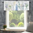 thumbnail image 4 of Spring Flower Valances for Windows Potted Plant Vintage Floral Leaf Watercolor Rod Pocket Curtain Valance Window Treatment Short Curtains for Kitchen Living Room, 42"x12", 4 of 9