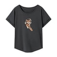 thumbnail image 2 of Camiseta para mujer de moda suave cuello redondo Yuyangstore XL, 2 of 7