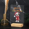 thumbnail image 4 of Merry Christmas Boston Terrier Enjoys Woofmas Winter Xmas Holiday Acrylic Plaque Sign Ashwood Base Gentleman Dog Lover Gifts Home Desk Decor - 02022, 4 of 5