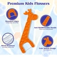thumbnail image 3 of 240 pieces of children's dental floss picks, fun dental floss sticks, fluoride-free, cute animal-shaped dental floss picks, non-toxic floss, anti-slip handle, 3 of 4