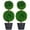 Green#85, variant on Artificial Plants HOMCOM Set of 2 15.75 Inch Artificial Ball Boxwood Topiary Trees Balls, Indoor Outdoor Fake Plants for Home, Office & Living Room Decor,House Plants