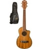 Oscar Schmidt Tenor Ukulele Cutaway and EQ w/ Gigbag - Koa - OU8TLCEK