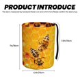 thumbnail image 3 of Wukai Bees on Hive Honeycomb Print Car Trash Can - Easy to Clean Hanging Garbage Bin - Removable Liner - Leak-Car Garbage Can - Waterproof Trash Can for Car and SUV, 3 of 7