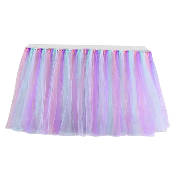 de de tul para - Suministros para fiestas - Cubiertas de - Faldas de - 2 colores a elegir Multi Color 2 Gloria Manteles arcoiris