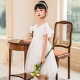thumbnail image 2 of Eashery Girls Summer Dress Princess Summer Toddler Girl Dress White 8-9 Years, 2 of 5