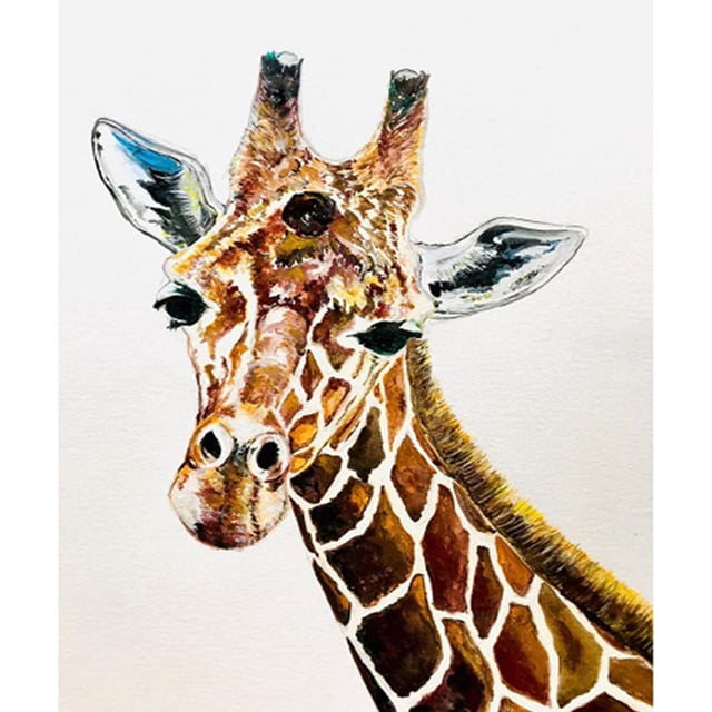 Pintura de diamante (DE6288) Jirafa 5D DIY Cuadrado Resina Cuadro para colgar en la pared 45x60cm FLhrweasw Nuevo