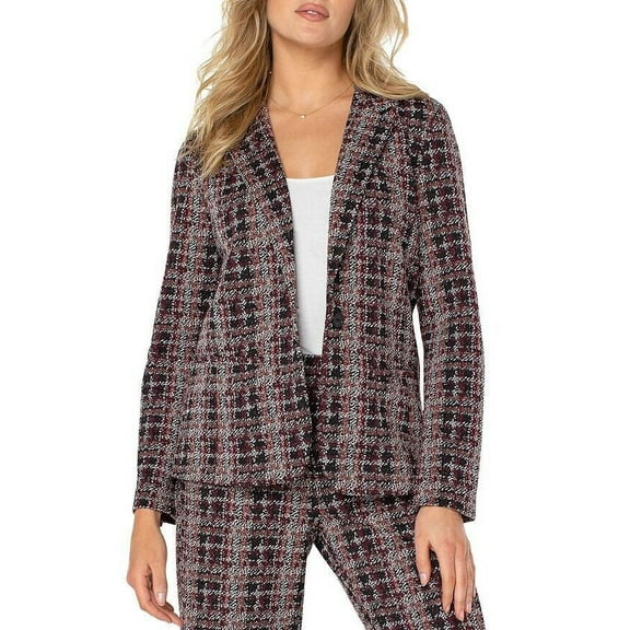 Liverpool Los Angeles Plaid Bouclé Blazer