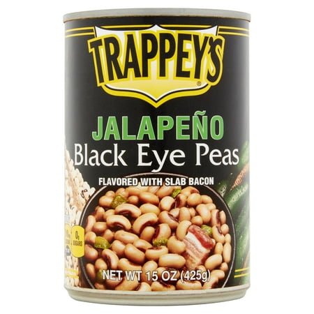 Trappey's Jalapeno Black Eye Peas Flavored With Slab Bacon, 15.0 OZ