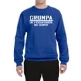 thumbnail image 2 of Wild Bobby,Grumpa Like A Regular Grandpa Only Grumpier, Father's Day, Unisex Crewneck Graphic Sweatshirt, Royal, Large, 2 of 3