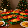 thumbnail image 6 of Christmas Paper Food Trays, Disposable Snack Trays, 12 Pack Multicolor Foldable Paper Food Containers for Party, Oil Resistant Thick Paper Material, 6 of 6