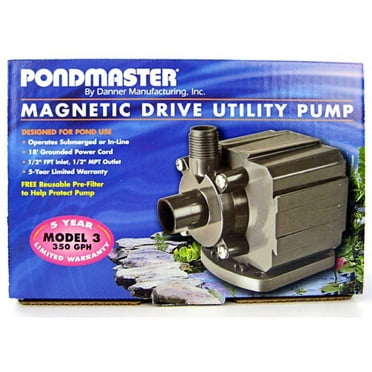 Pondmaster Pond-Mag Magnetic Drive Utility Pond Pump [Pond, Water Pumps] Model 3.5 (350 GPH)