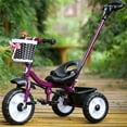 thumbnail image 5 of Tricycle d'Enfant d'Équilibre Trike Pédales Pliantes Poignée de Poussée Réglable Contrôle de Direction Vélo pour Tout-Petit Violet, 5 of 5