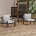 thumbnail image 5 of Aluminum Outdoor Armchair Conversation Dining Chair with Waterproof Thick Cushions High Density Foam All-Weather for Balcony, Deck, Patio, Garden, Poolside, Backyard, Gray, 5 of 8