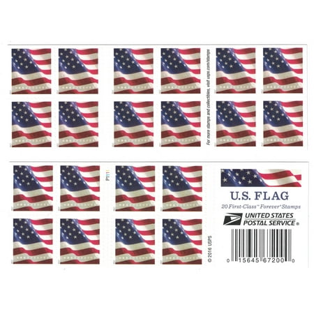 USPS U.S. Flag Forever stamps Book of 20 - 2017 edition