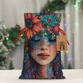 thumbnail image 5 of Naloa Bohemian Colorful Flower Woman Drawstring Christmas Bags, 3D Xmas Gift Bags, Christmas Wrapping Bags, Xmas Goodie Bags, Treat Pouch Bags, Party Favor Bags-Small, 5 of 9