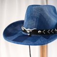 thumbnail image 3 of Slccxzc Polyester Wide Brim Cowboy Hat Adult Adjustable Outdoor Sun Hat, 3 of 7