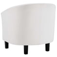 thumbnail image 4 of Tufted Armchair Accent Chair, Set of 2, Velvet, White, Modern Contemporary Urban Design, Living Lounge Room Hotel Lobby Hospitality, 4 of 4