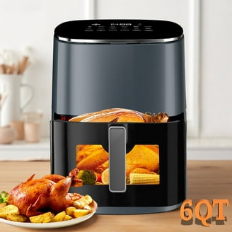 Gourmia 4 Qt Digital Air Fryer & Dehydrator, Guided Cooking, Black