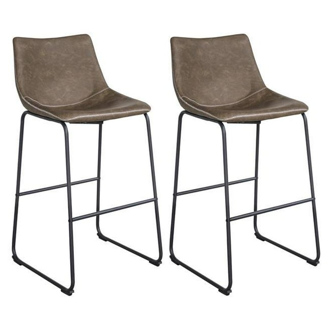 AmeriHome BSLCCSET Classique Simili Cuir Bar Chaise Set&44; Café