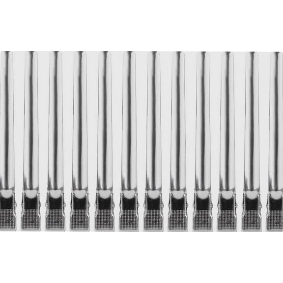 12 Packs Duck Bill Clips, Bantoye 4 Inches Rustproof Metal Alligator Curl Clips with Holes for Hair Styling, Hair Coloring