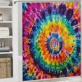 thumbnail image 6 of Awypu Art Abstract Tie Dye Yellow Green Red Color Modern Contemporary Design Ink Painting Decor Waterproof Shower Curtain Multiple Sizes Chic Modern Bathroom Decor White, 6 of 7