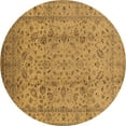 thumbnail image 1 of Ahgly Company Indoor Round Oriental Brown Traditional Area Rugs, 7' Round, 1 of 4