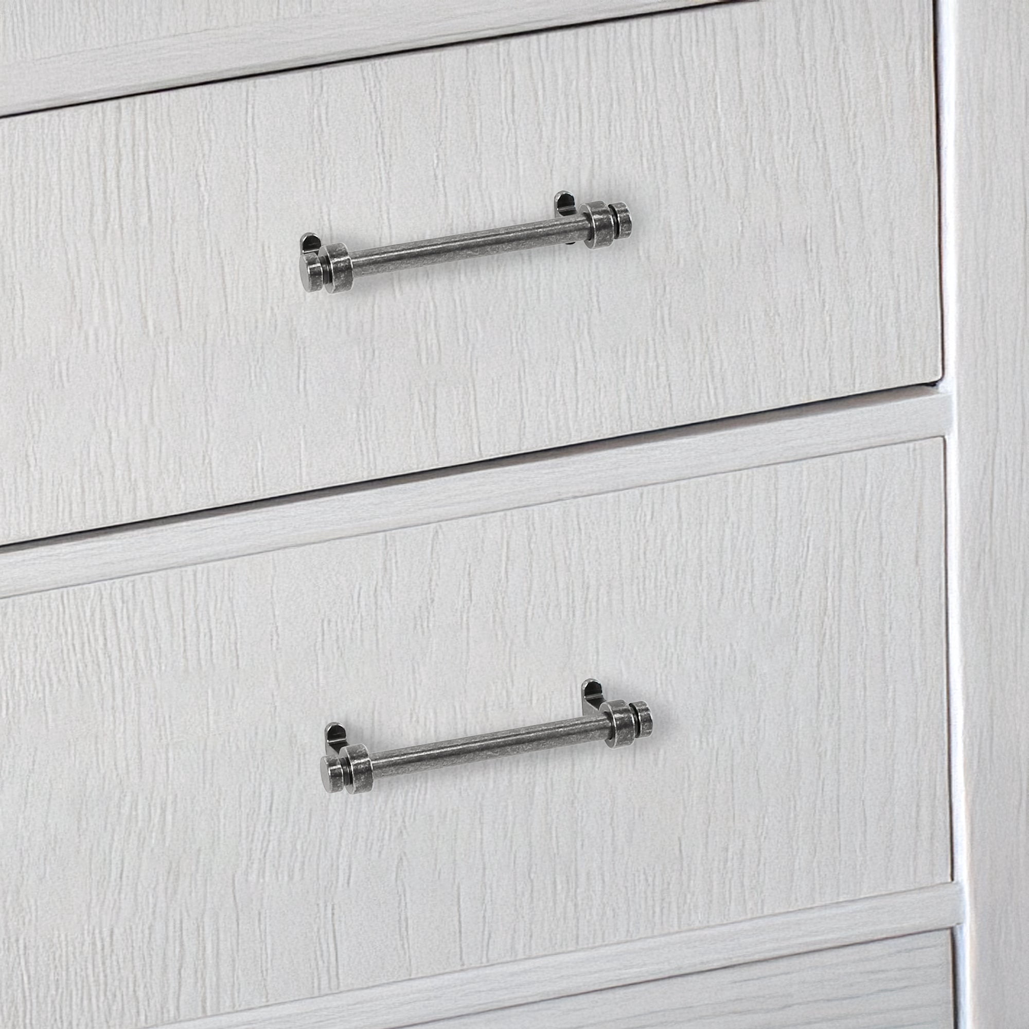 Lumi Home Furnishings Drawer Pull Vintage 3.75" Antique Nickel 8-Pack