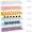 6-pack Macaron color, variant on JUANCHENG Transparent Wave for Acrylic Nail Polish Organizer - 6 Pack Wall-Mounted Cosmetic