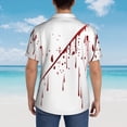 thumbnail image 4 of Fotbe Bloody Hand Camisa Hawaiana para Hombre Unisex – Camisa Casual de Verano con Botones de Manga Corta de Algodón y Lino,Large, 4 of 7