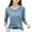 Blue, variant on Jalioing Women's Striped Basic T Shirt Long Sleeve Casual Pullover Tee Spring Summer Fashion Shirts Tops