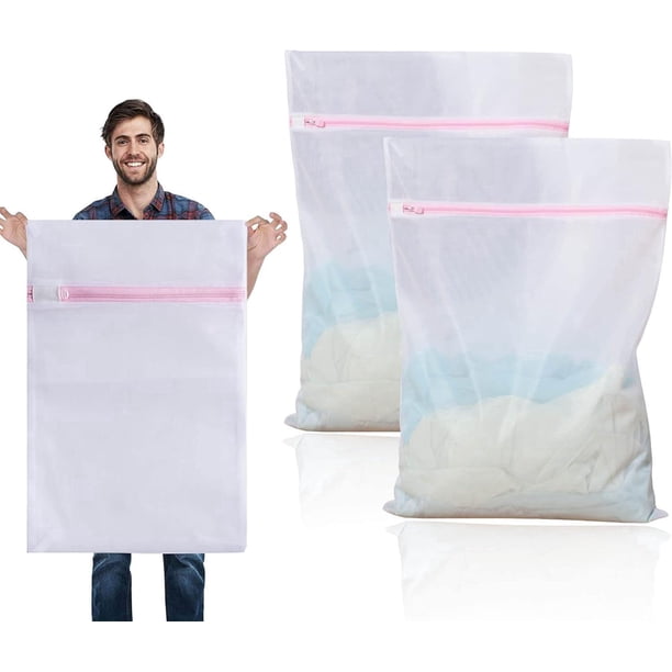 piezas de red de lavandería de 60 cm x 60 cm, bolsa de lavandería de gran tamaño, red para lavadora, bolsa de lavandería para lavadora utilizada para cortinas, abrigos, suéteres, ropa de cama, juguet