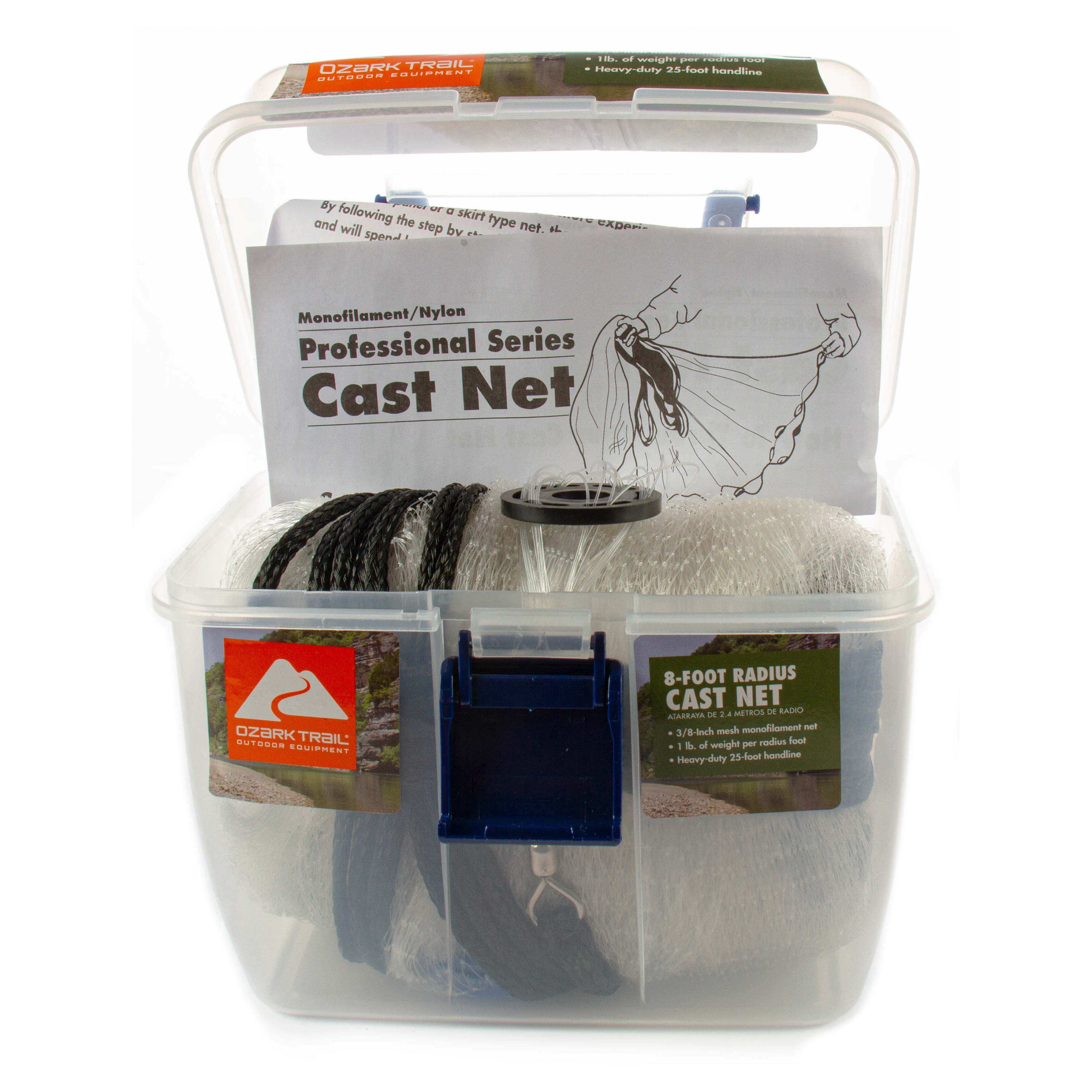 Ozark Trail Pro Series 8 ft Radius Cast Net with 3/8 in Mesh