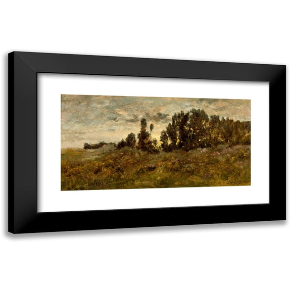 Charles François Daubigny 14x9 Black Modern Framed Museum Art Print Titled - Landscape (1865)