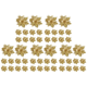 thumbnail image 2 of Flor de Pascua artificial con purpurina de 5,51 pulgadas, 10 Uds., para decoración de árbol de Navidad (dorado), 2 of 2