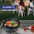 thumbnail image 3 of Outdoor Propane Burner Stove, 13"" Single Propane Burner and Carbon Steel Wok, Portable Propane Burner With Adjustable Regulator And Stainless Steel Hose, Great For Outdoor Wok Burner, Black, 3 of 5