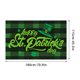 thumbnail image 2 of Decoraciones para exteriores, decoración del hogar, banderas del Día de San Patricio con doble impresión, tréboles, sombreros, monedas, letrero verde de la suerte para el jardín, póster de trébol, fot, 2 of 9