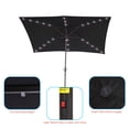 thumbnail image 5 of CHYVARY 10 x 6.5ft LED Outdoor Patio Rectangular Table Umbrellas for Deck, Poolside and Garden, Black, 5 of 8