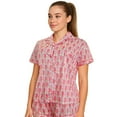 thumbnail image 2 of HITIME Pijama para Mujer de Seda de Leche Talla M, Conjunto de Short y Playera, Tela Ultra Suave y Transpirable, Comodidad de Lujo para Dormir o Lounge, 2 of 8
