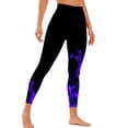thumbnail image 2 of DDAPJ pyju High Waisted Leggings for Women Plus Size, Novelty 3D Flame Print Casual Skinny Pants Tummy Control Yoga Tights Butt Lifting Workout Legging Buttery Soft Purple L, 2 of 6