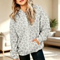 thumbnail image 2 of Girls Hooded Sweatshirt Zip Up Y2k Leopard Track Jackets Girls Fall Fashion Outfits Size 3-4 Years, 2 of 5