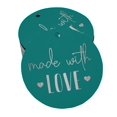 thumbnail image 1 of Inkdotpot 100 Pack Made With Love Text Favor Paper Tags Craft Real Silver Foil Hang Tags, 1 of 6