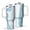 White-4, variant on 40oz Tumbler with Handle and Straw, Vacuum Insulated Stainless Steel Travel Mug, Fits Car Cup Holder, Liquid & Marble Print