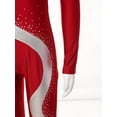 thumbnail image 5 of LiiYii Gymnastics Leotard for Girls Full Body Dance Unitard One Piece Figure Ice Skating Jumpsuit Red&Burgundy 16, 5 of 7
