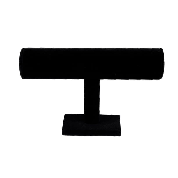Estante organizador para exhibición de cadena de joyería y reloj de pulsera de 9,1 pulgadas (negro)
