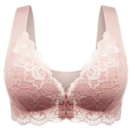 

Reed Women S Adjustable Sports Front Closure Extra-Elastic Breathable Lace Trim Bra