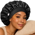 thumbnail image 1 of Gorro de seda YANIBEST para dormir, satén de doble capa, para mujeres, 1 of 1